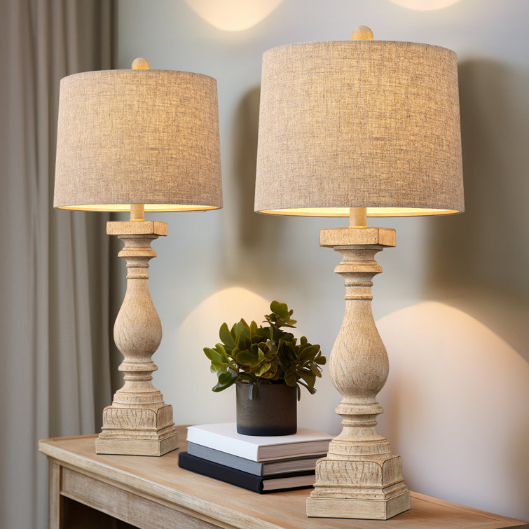 Rustic bedside best sale table lamps